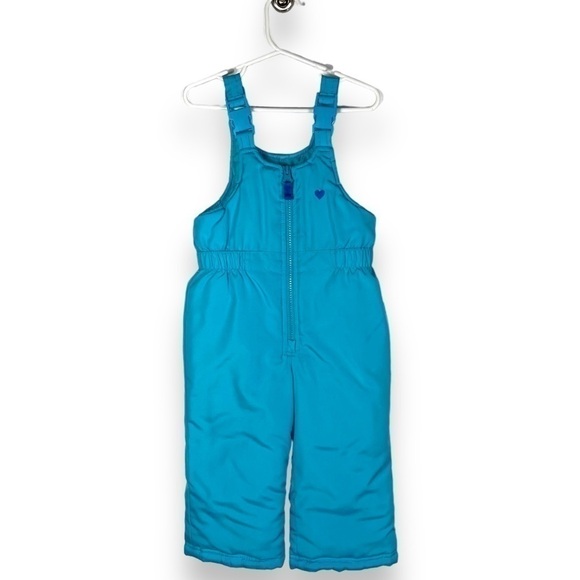 Osh Kosh B'Gosh Infant/Toddler Snow Bib Snowsuit, Turquoise Blue, Size 24M - Picture 1 of 11